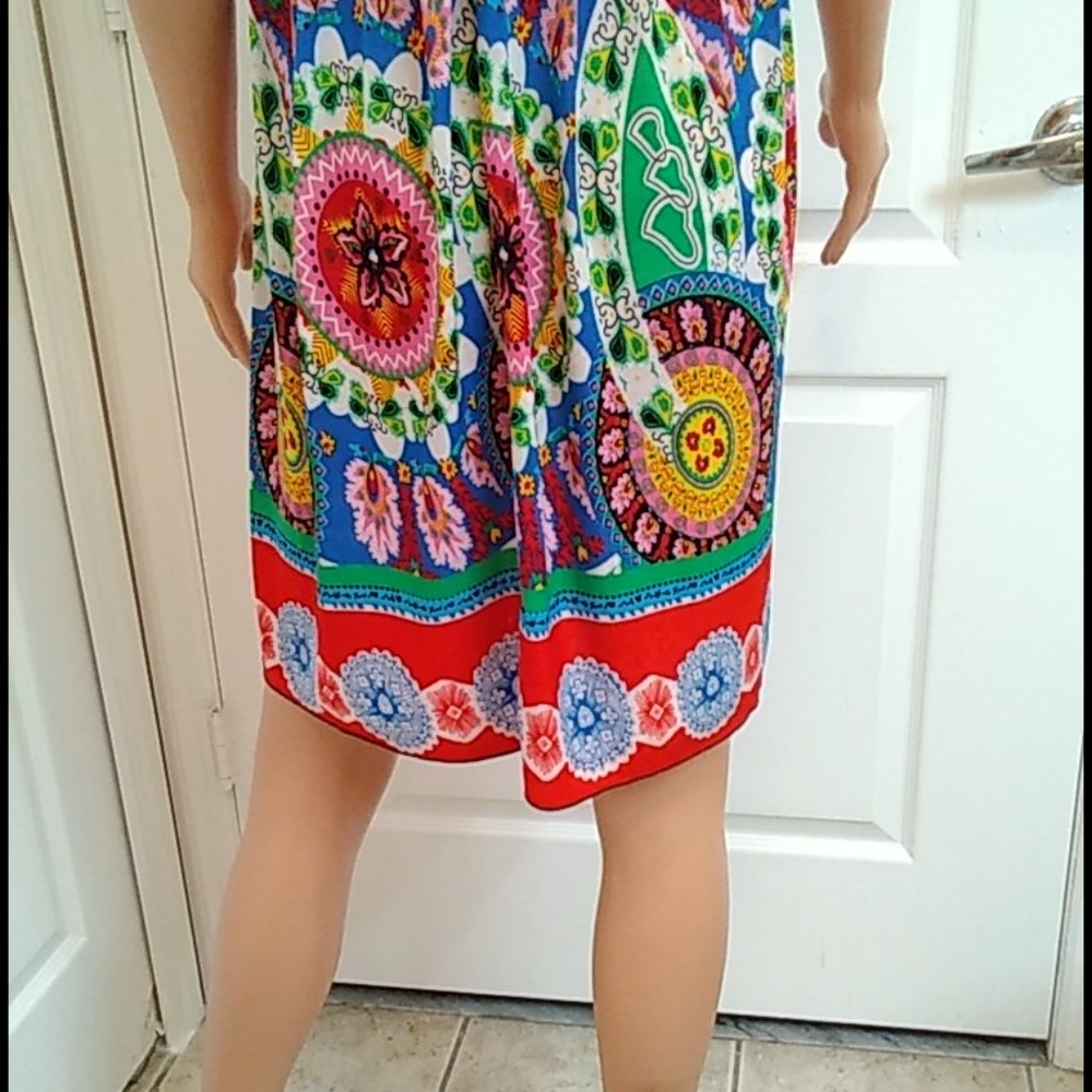 Colorful Sun Dress. Size M/L No Label - Picture 11 of 14